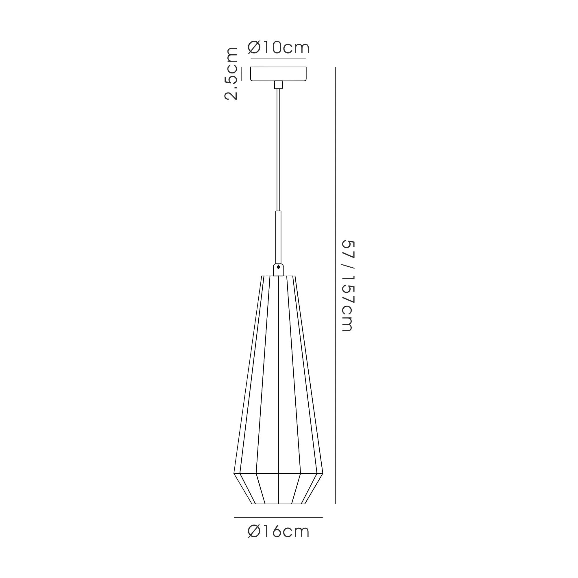 Markus Glass Pendant 1 Light Smoke Slim Cone Polished Chrome D0108  Deco Markus